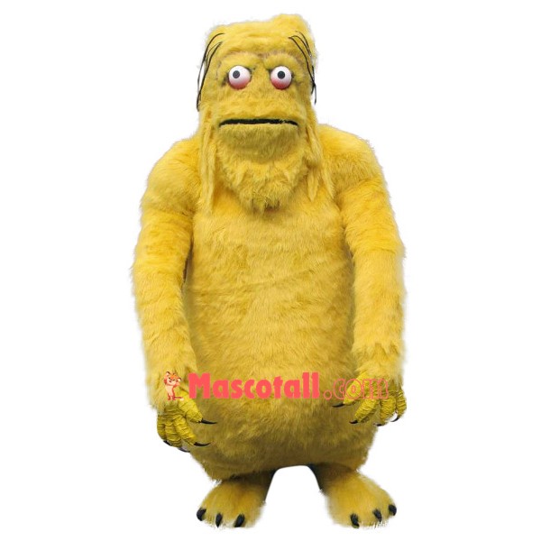 Superb Yellow Monster Mascot Costume