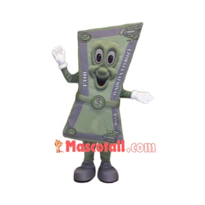 Happy Dollar Bill Mascot Costume
