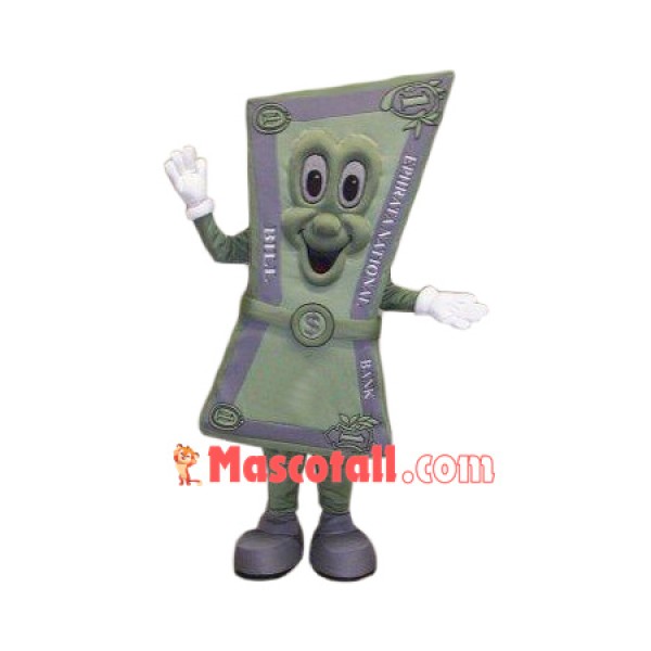 Happy Dollar Bill Mascot Costume