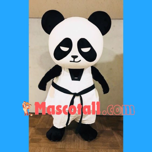 Judo Panda Mascot Costume