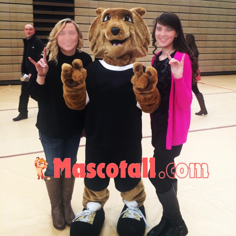 College Friendly Wolf Mascot Costume