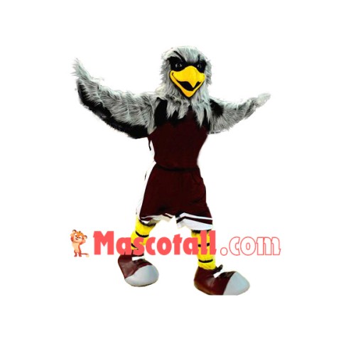 Grey Sport Eagle Mascot Costume