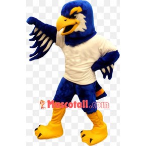 Blue & White Fierce Eagle Mascot Costume