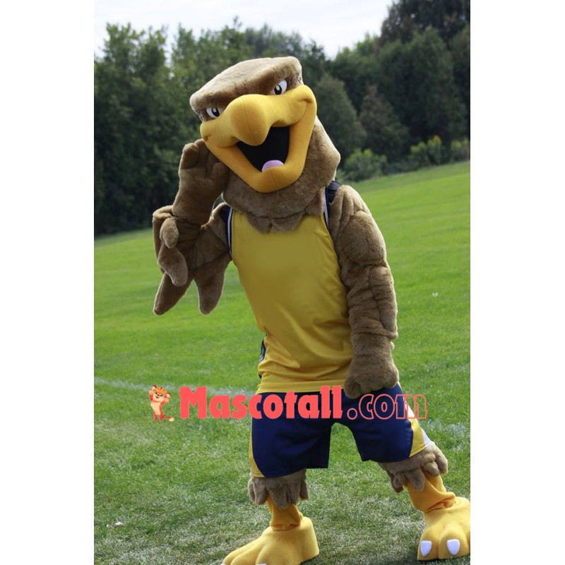 Brown College Hawk Mascot Costume