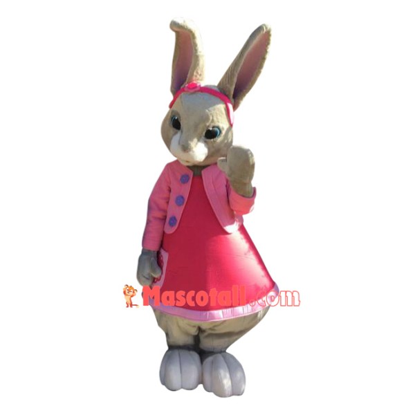 Lily Bobtail Rabbit Mascot Costume