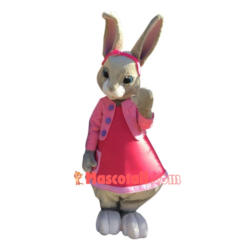 Lily Bobtail Rabbit Mascot Costume