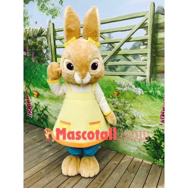 Super Cute Brown Rabbit Mascot Costume