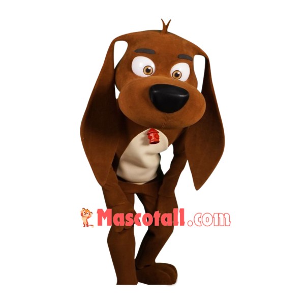 Superb Cute Brown Dog Mascot Costume