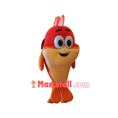Cute Orange Fish Mascot Costume