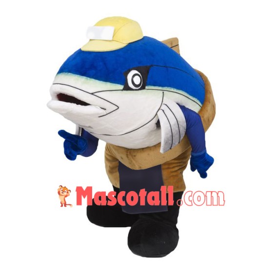 Affordable Blue Fish Mascot Costume