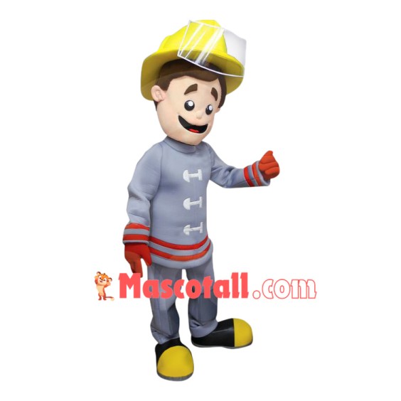 Professional Fireman Mascot Costume