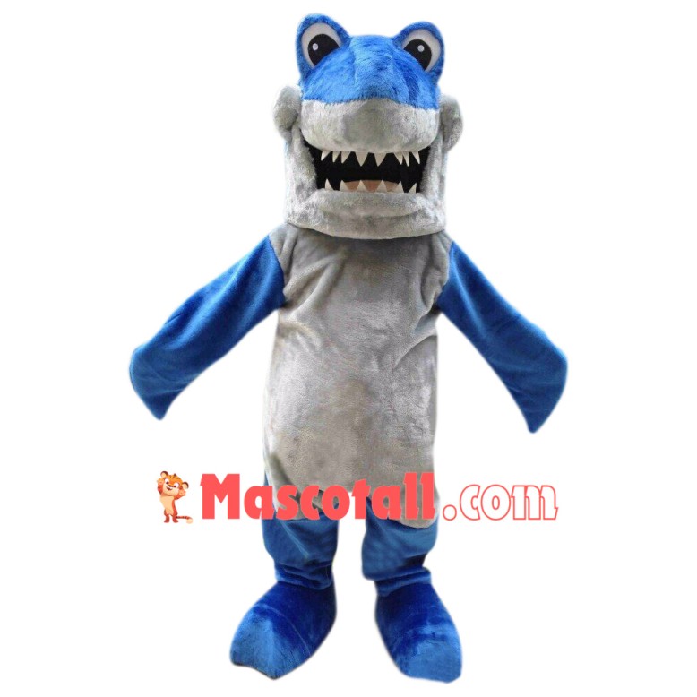 Superb Lightweight Blue Shark Mascot Costume