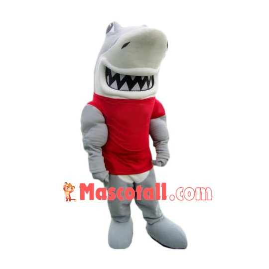Power Muscle Shark Mascot Costume