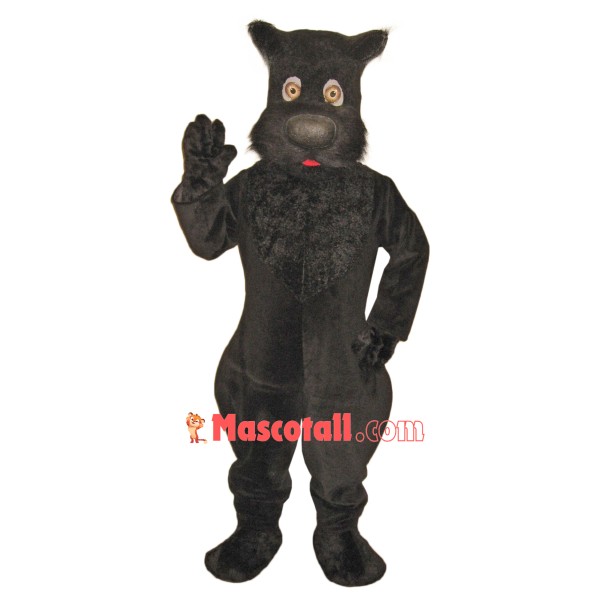 Superb Cute Black Dog Mascot Costume