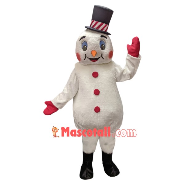 Friendly Christmas Snowman Mascot Costume