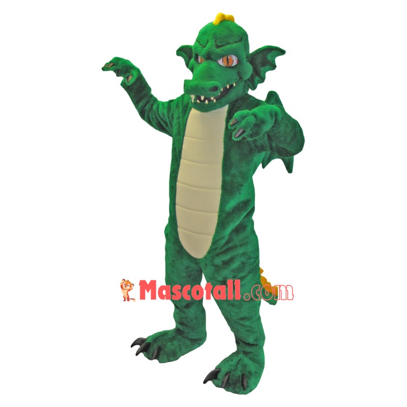 Fierce Green Dragon Mascot Costume