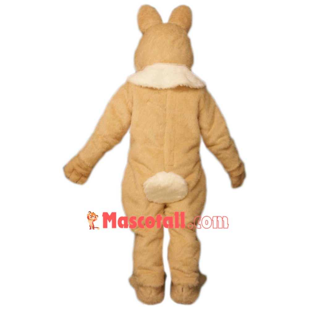 Friendly Brown Easter Bunny Mascot Costume