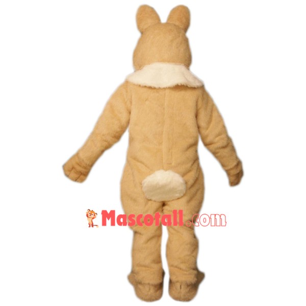 Friendly Brown Easter Bunny Mascot Costume