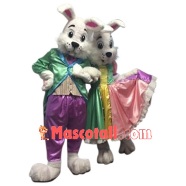 Loving Mr & Mrs Bunny Mascot Costume