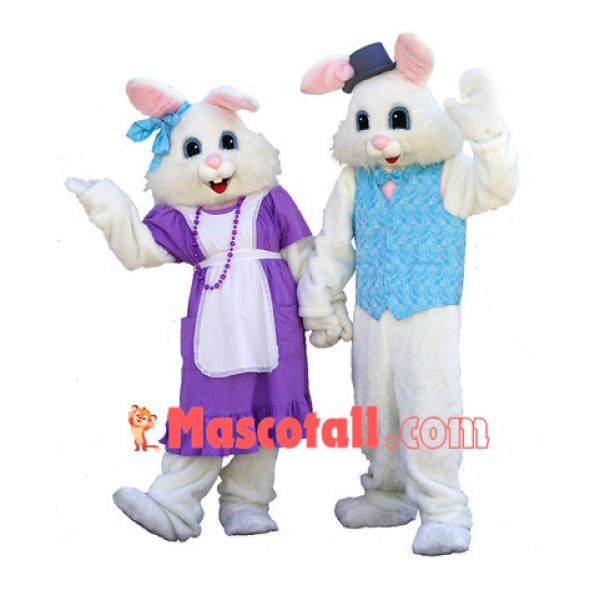 Lovely Mr & Mrs Bunny Mascot Costume