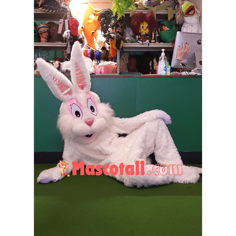 Superb Friendly White Rabbit Mascot Costume