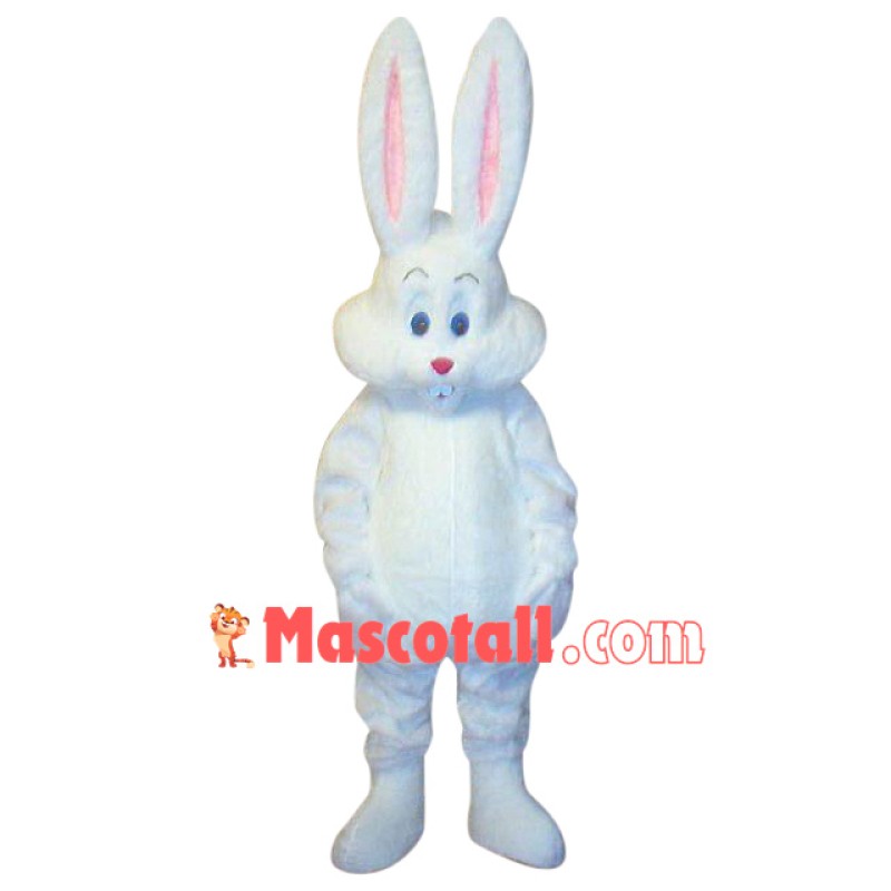 Superb Cute White Easter Bunny Rabbit Mascot Costume