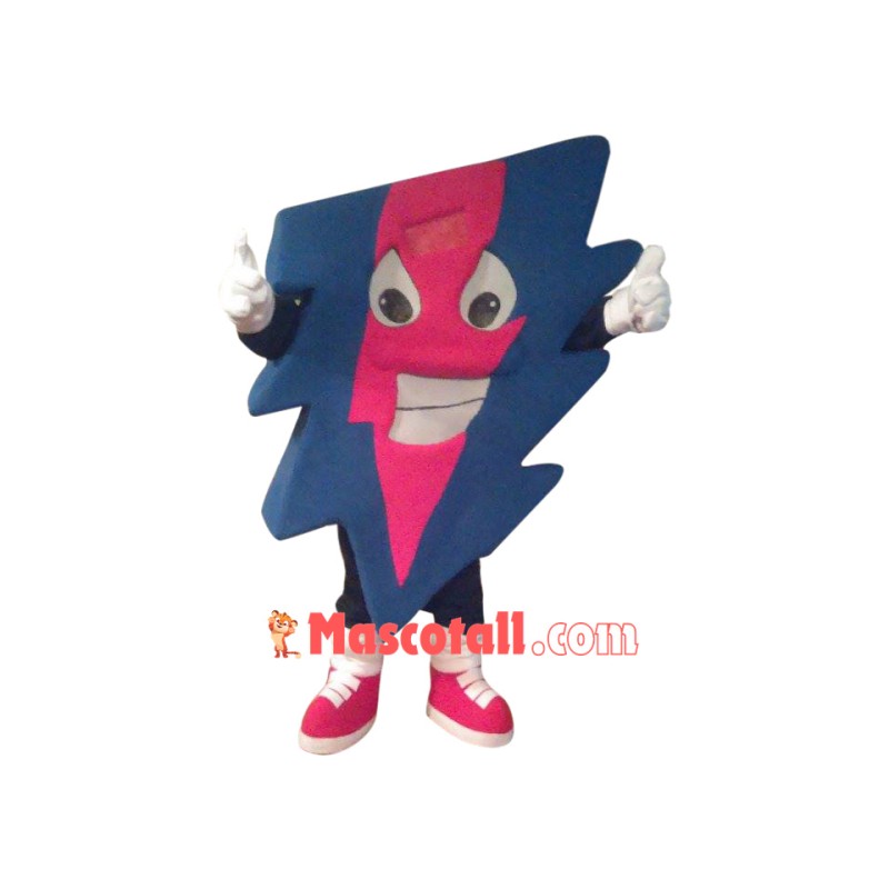 Happy Colorful Lightning Mascot Costume
