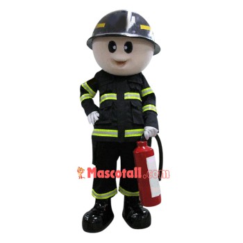 Young Fireman Mascot Costume