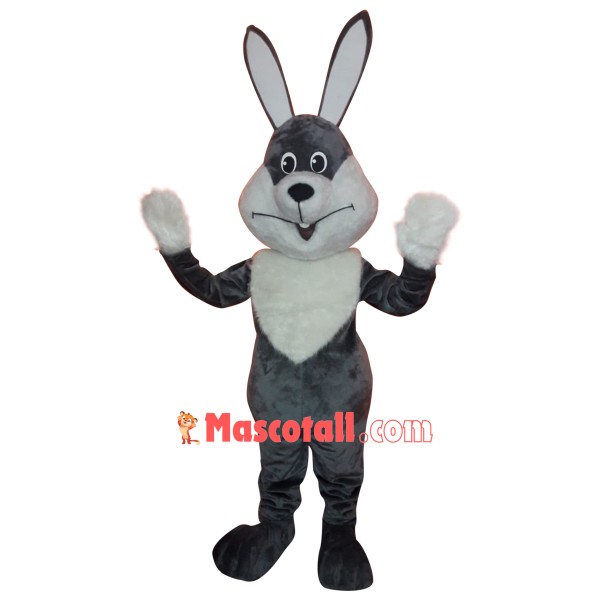Grey & White Rabbit Bunny Mascot Costume