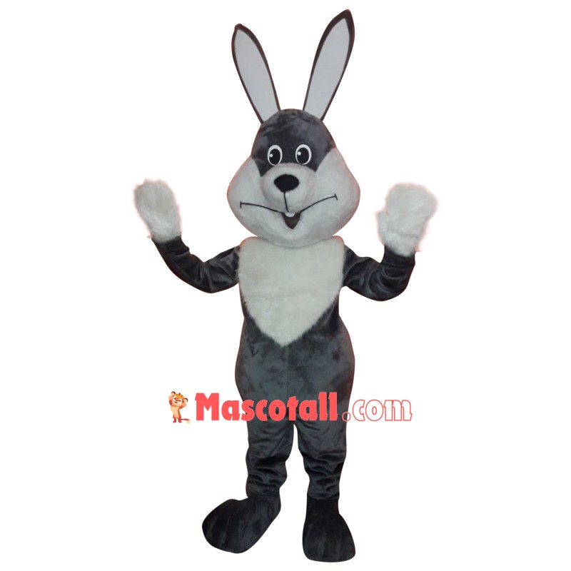 Grey & White Rabbit Bunny Mascot Costume