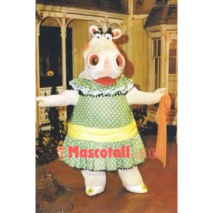Funny Female Hippo Mascot Costume