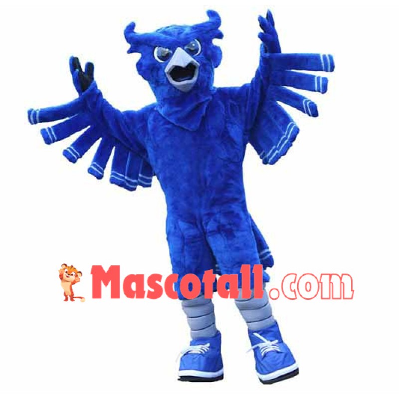 Superb Blue Owl Mascot Costume