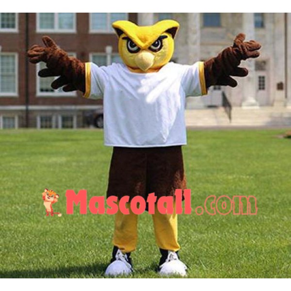 College Yellow Owl Mascot Costume