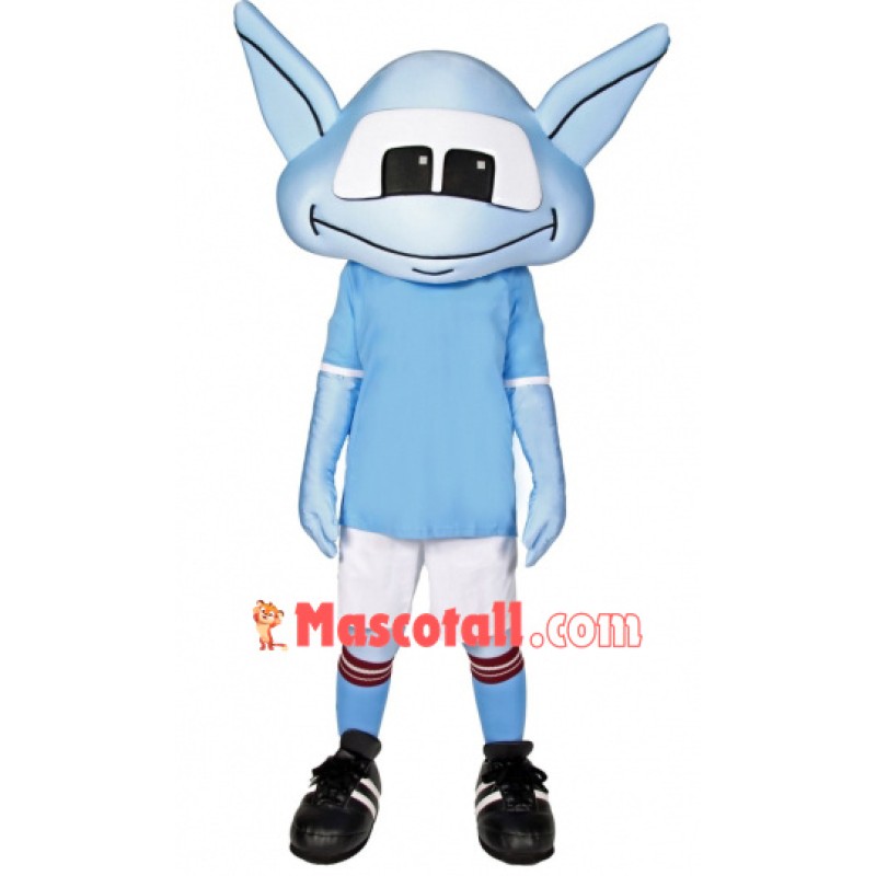 Blue Alien Mascot Costume