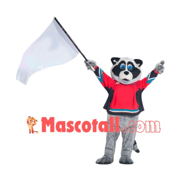 Power Sport Raccoon Mascot Costume