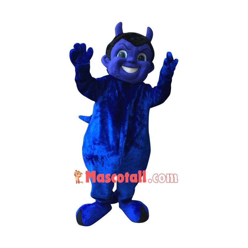 Friendly Blue Devil Mascot Costume