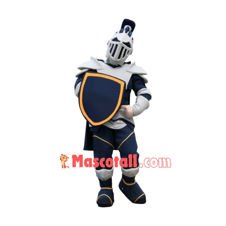 Superb Blue & White Knight Mascot Costume