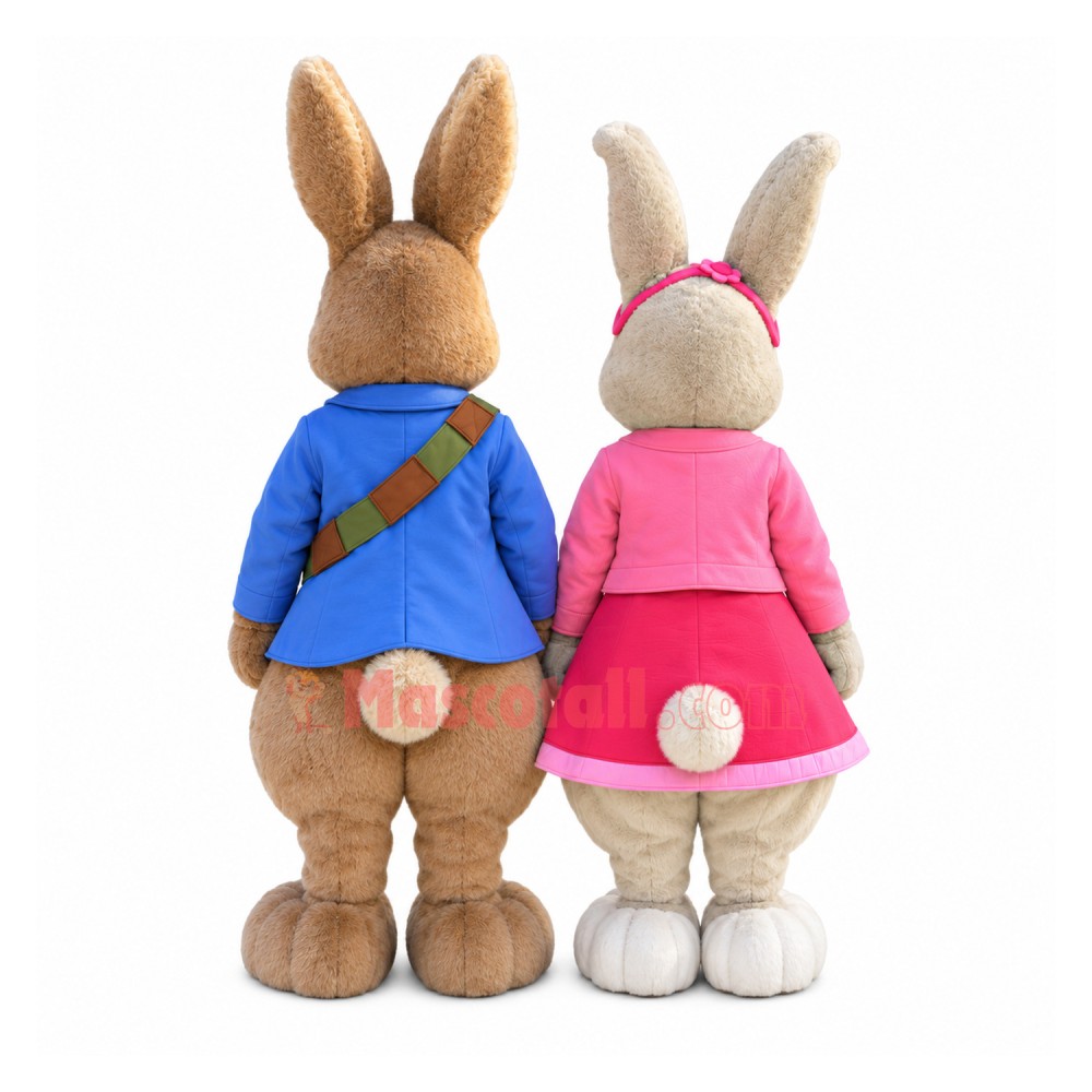 Peter Rabbit & Lily Bobtail Rabbit Mascot Costume