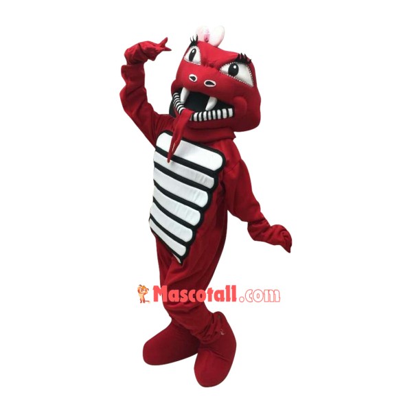 Funny Red Cobra Mascot Costume