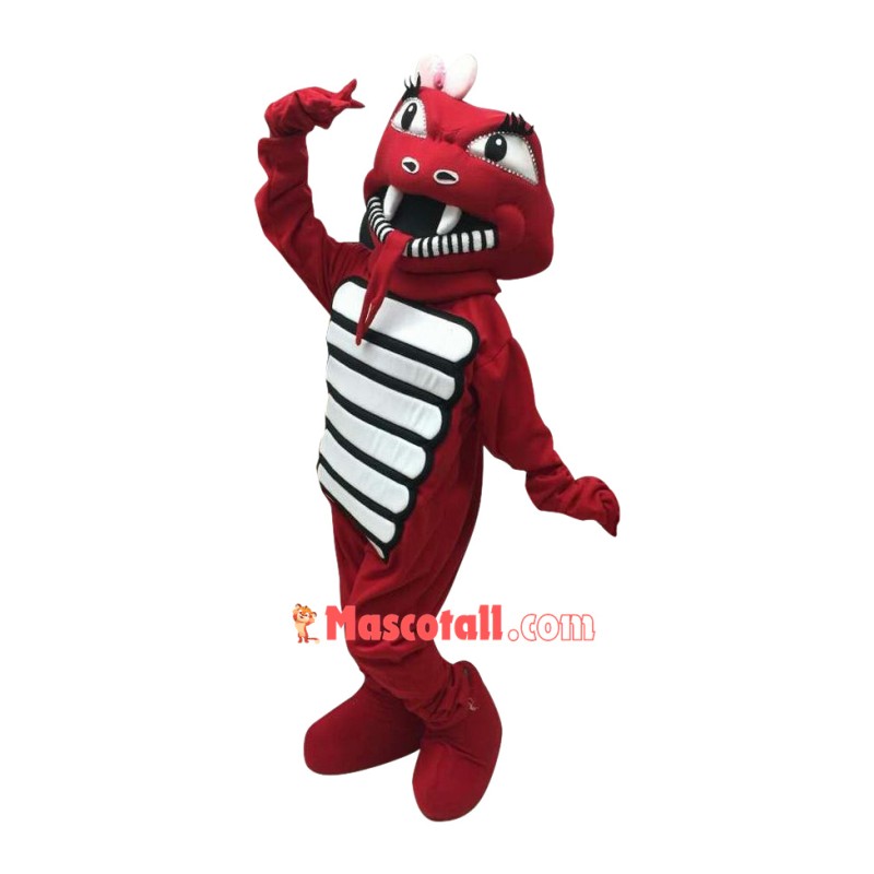 Funny Red Cobra Mascot Costume