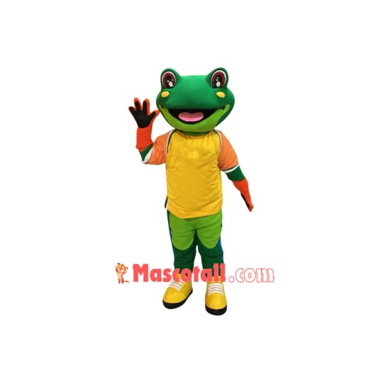 Happy Sport Frog Mascot Costume