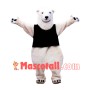 Friendly Realistic Polar Bear Mascot Costume
