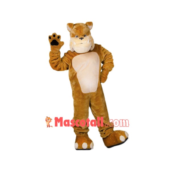 Fierce Brown Bulldog Mascot Costume