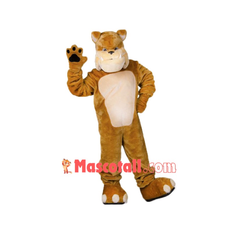 Fierce Brown Bulldog Mascot Costume