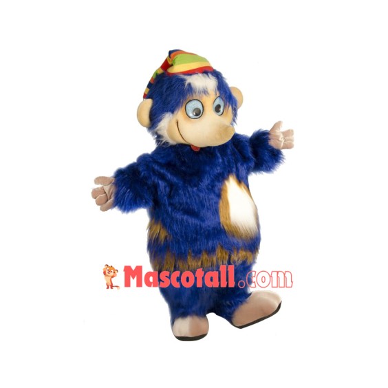 Blue Monkey Mascot Costume