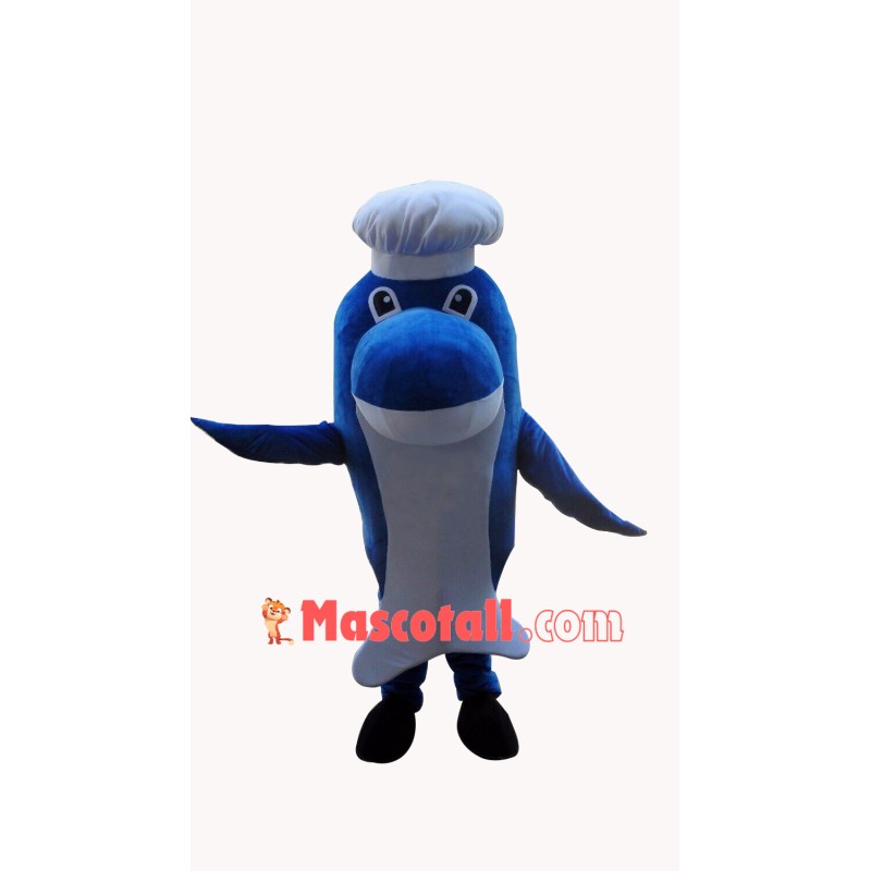 Affordable Chef Dolphin Mascot Costume