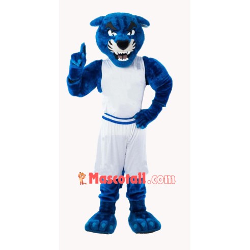 Sport Blue Panther Mascot Costume