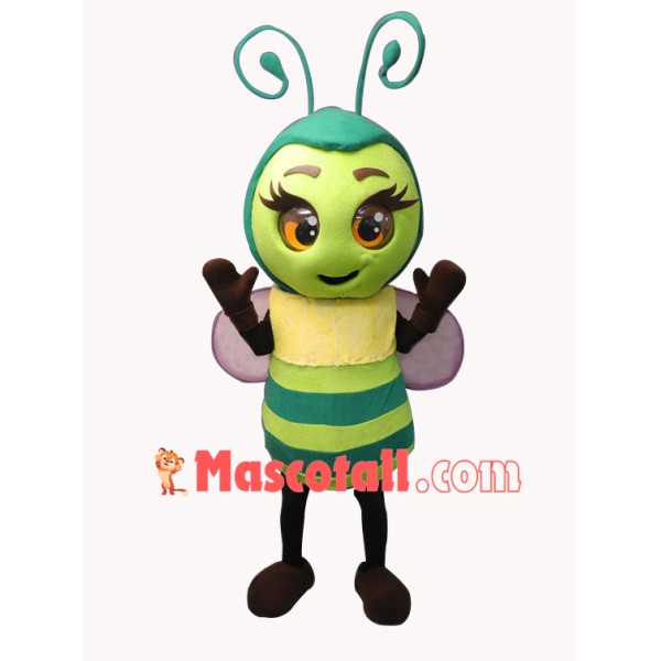 Superb Green Bee Mascot Costume