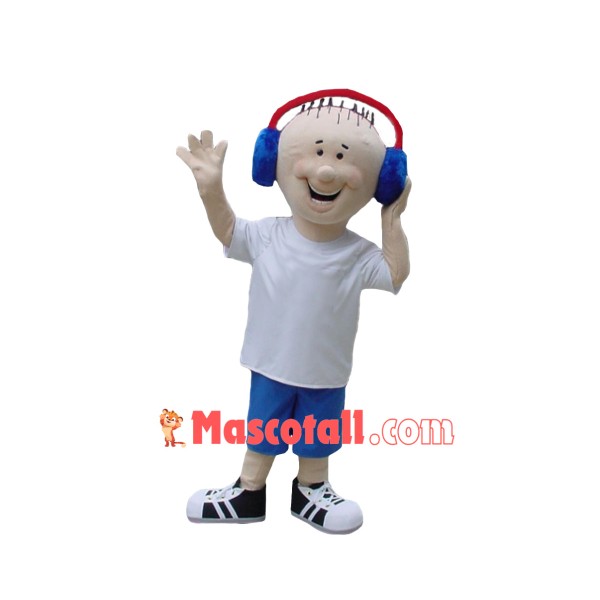 Superb Music Boy Mascot Costume