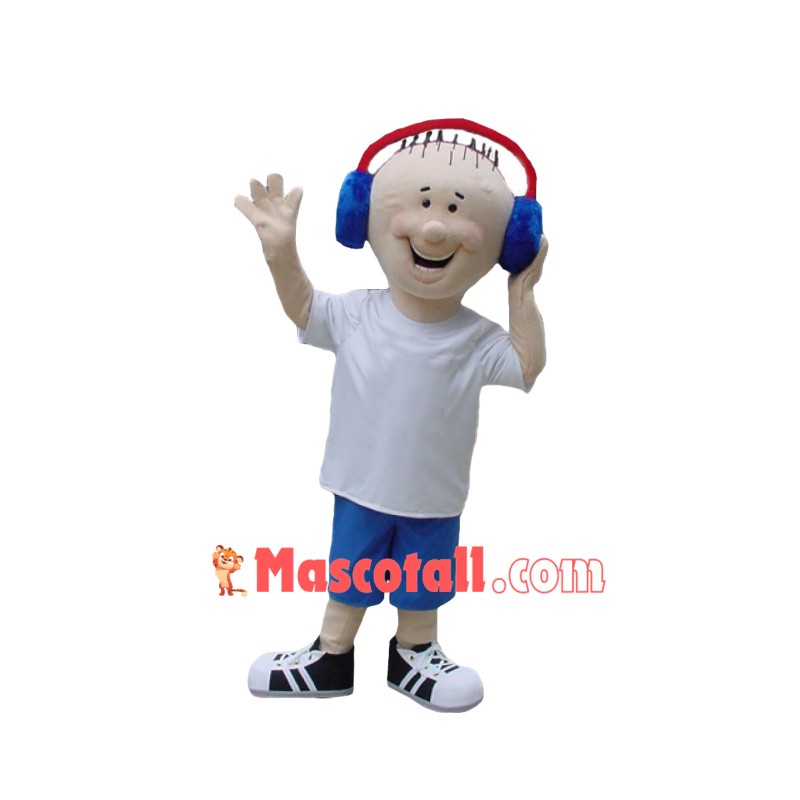 Superb Music Boy Mascot Costume